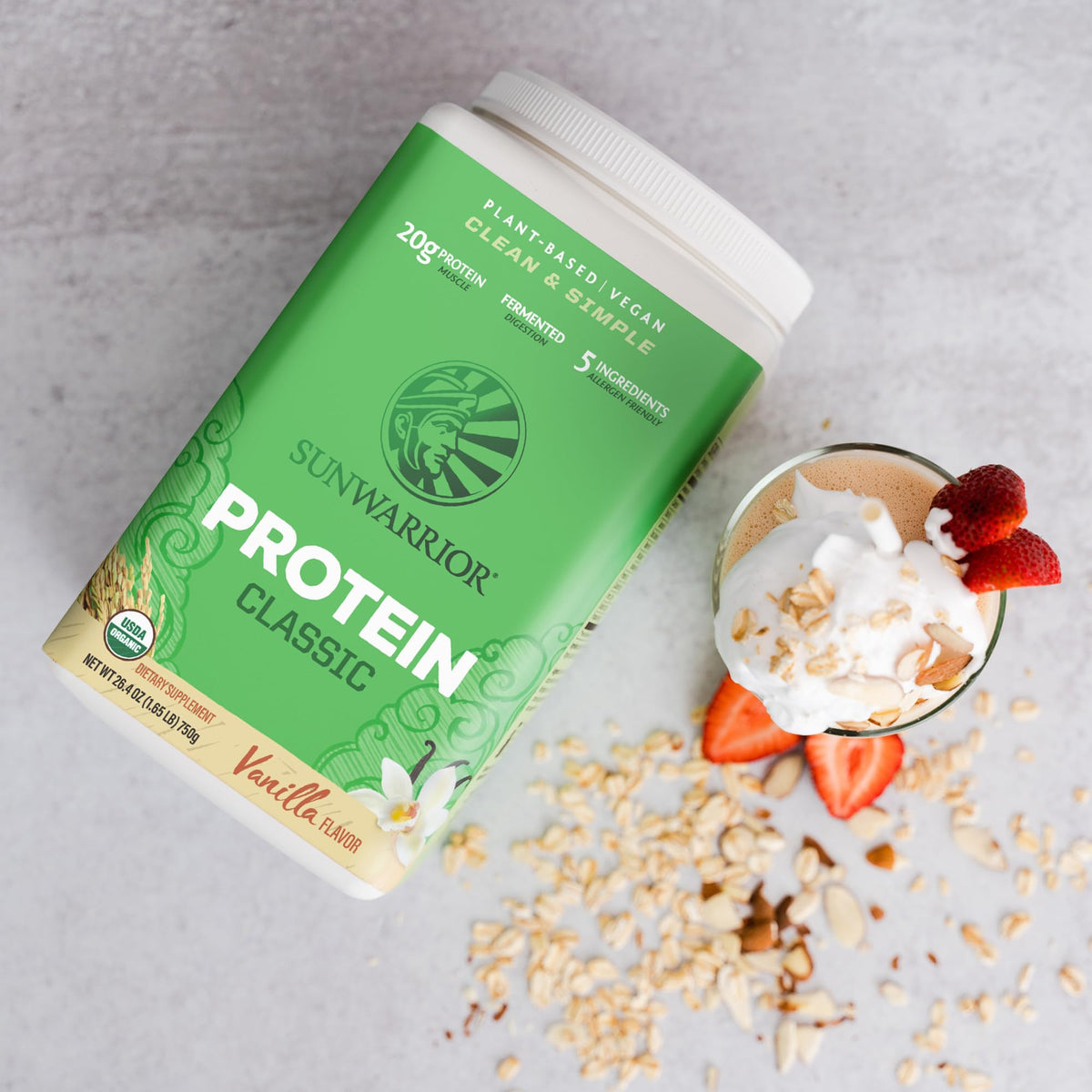 Sunwarrior Organic Classic Vanilla Protein Powder - 750g - image 6