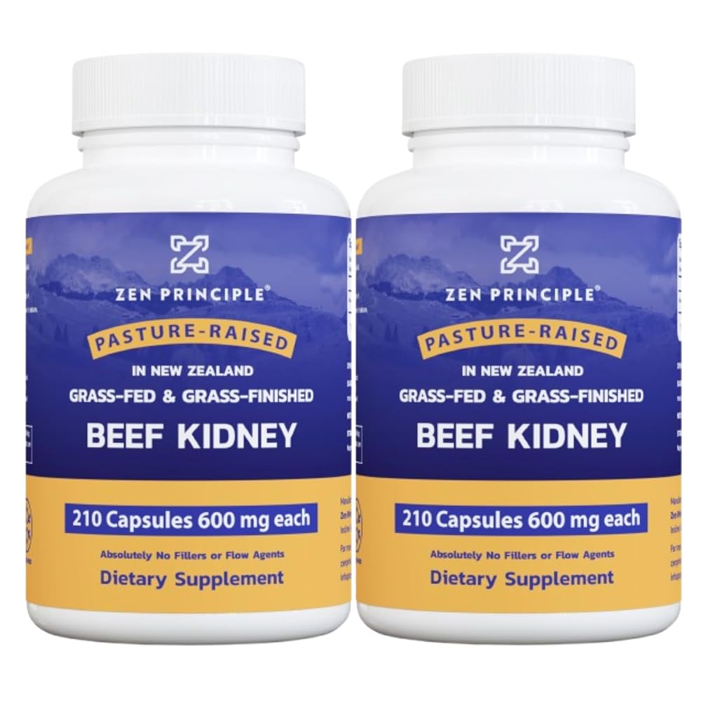 Zen Principle Grass Fed Beef Kidney Supplement - 420 Capsules