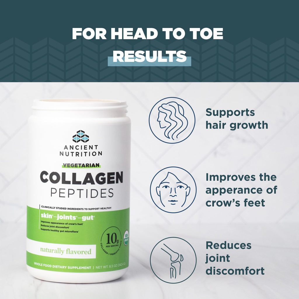 Ancient Nutrition Vegetarian Collagen Peptides Powder - 28 Servings - image 3