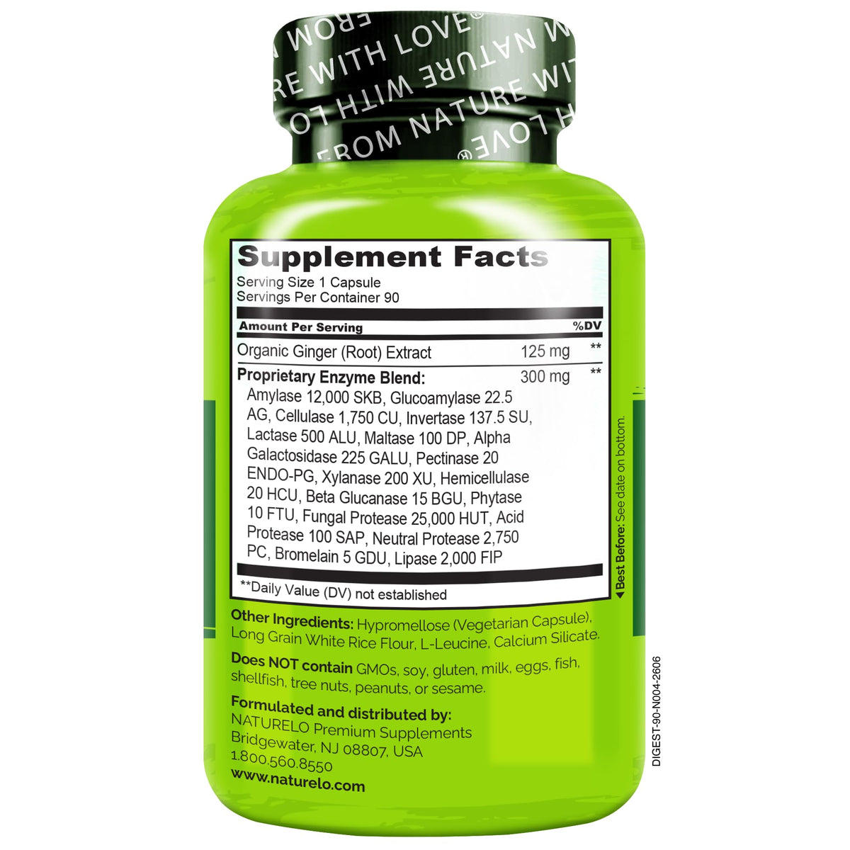 Naturelo Capsules digestive Enzymes support The Breakdown Of Carbs