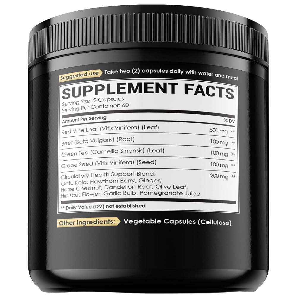 NUQIIT Red Vine Leaf Extract with Beet Root & Green Tea - 120 Capsules - image 8