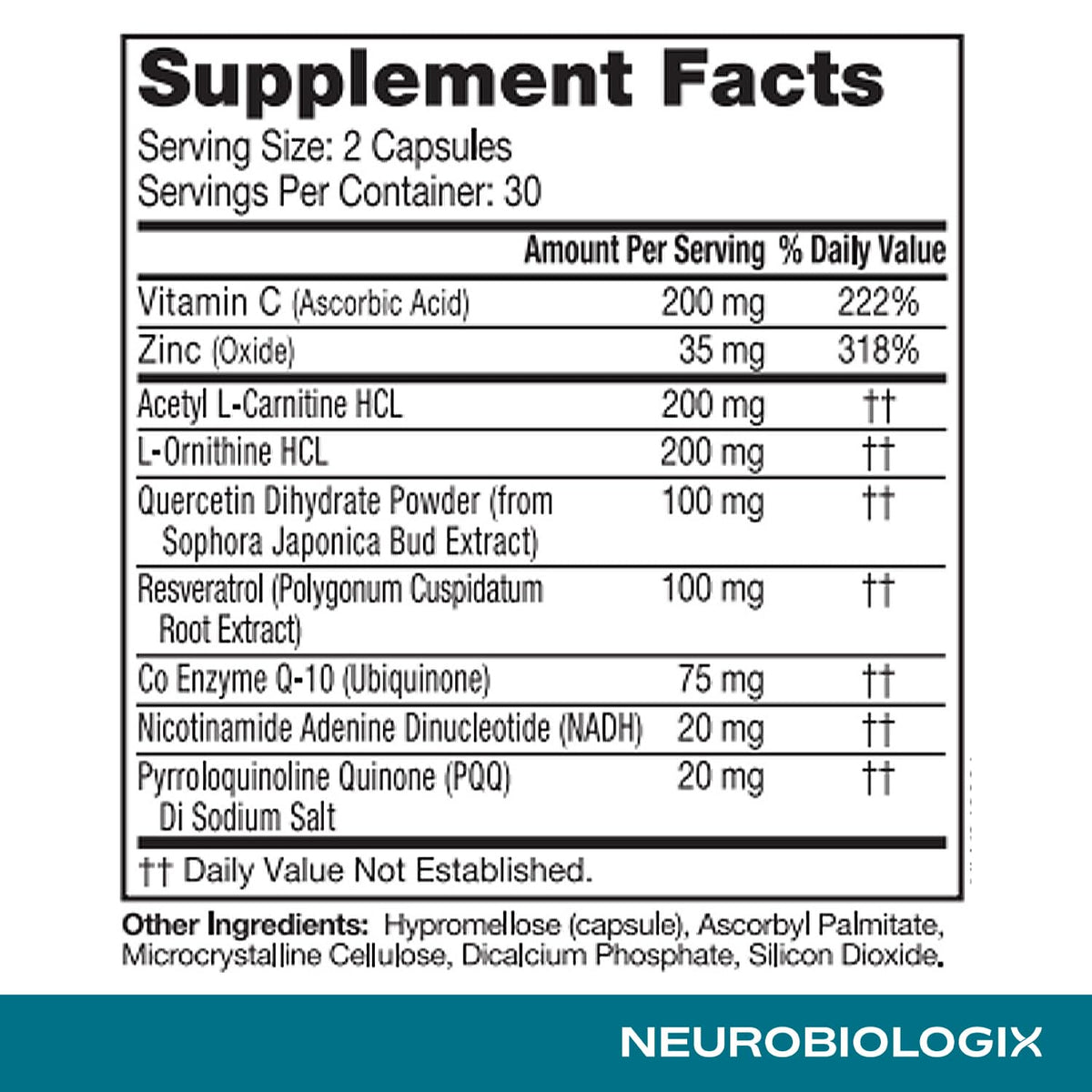 Neurobiologix Mito Cell PQQ Energy & Focus - 60 Capsules - image 5