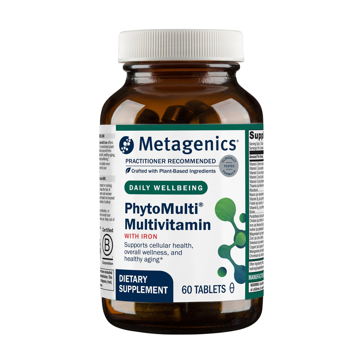 Metagenics PhytoMulti Multivitamin with Iron - 60 Tablets