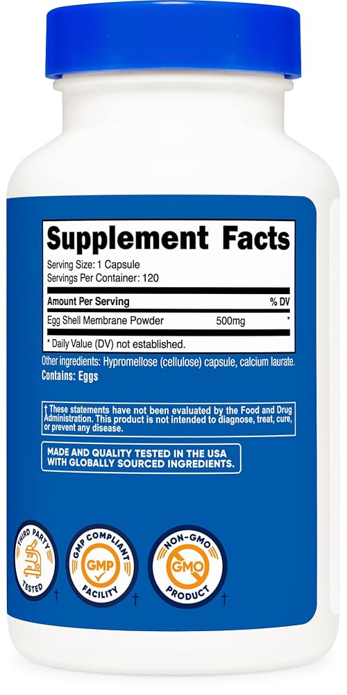 Nutricost Egg Shell Membrane 500mg - 120 Capsules - image 5