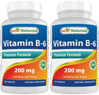 Best Naturals Vitamin B6 200mg for Adults - 120 Tablets