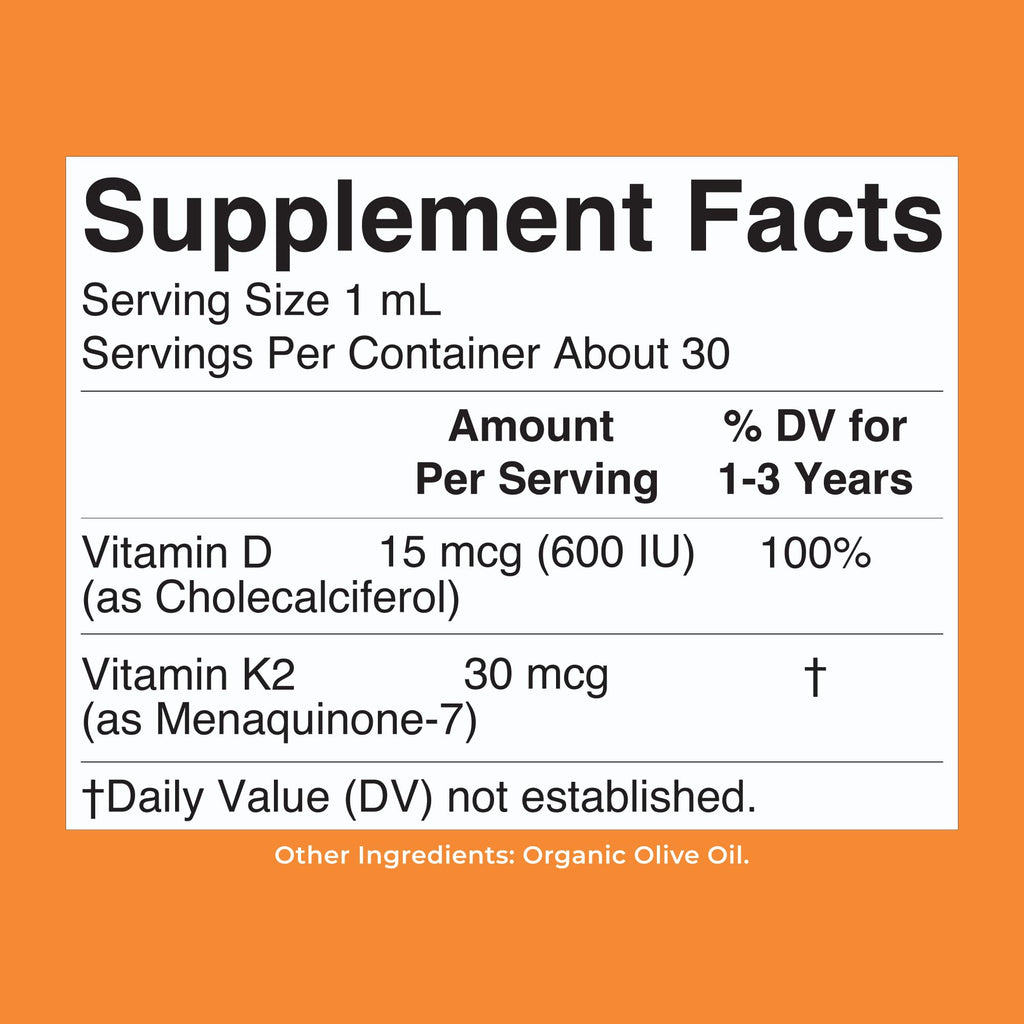 MARYRUTH'S Organic Toddler Vitamin D3+K2 Liquid Drops - 1 fl oz - image 8