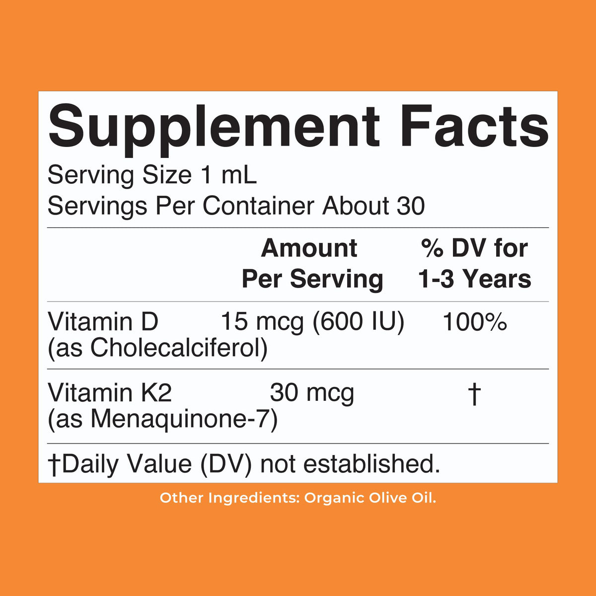 MARYRUTH'S Organic Toddler Vitamin D3+K2 Liquid Drops - 1 fl oz - image 8