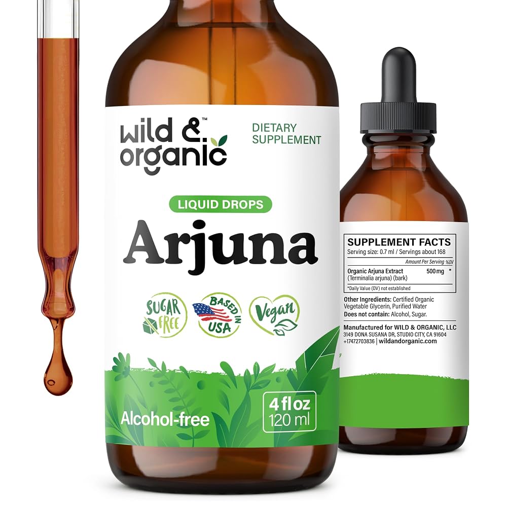 Wild & Organic Arjuna Bark Extract Tincture - Antioxidant Support
