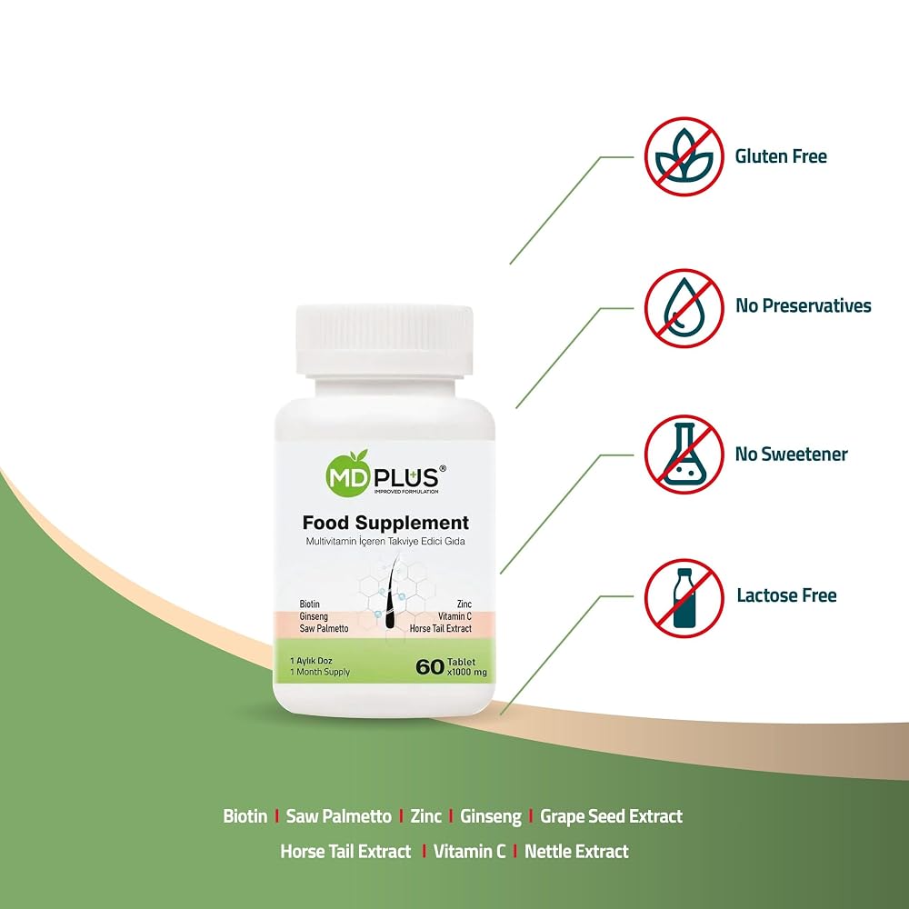 HairMD MD-Plus Hair Multivitamin - 60 Tablets - image 4