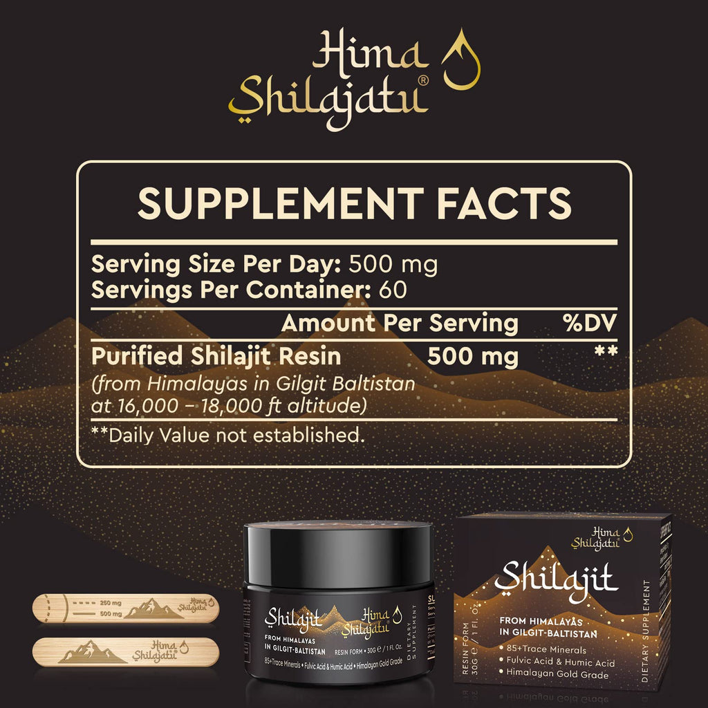 Hima Shilajatu Shilajit Purest Himalayan Organic Shilajit Resin