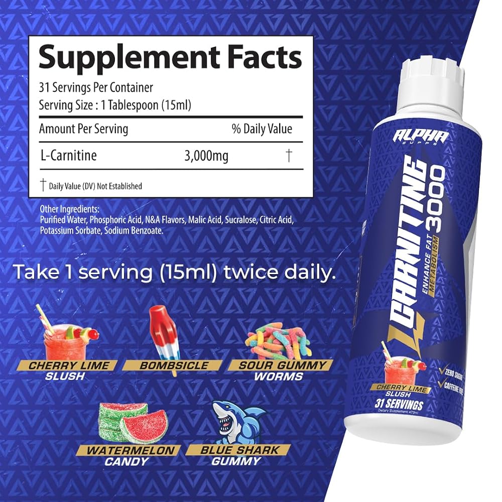 Alpha Supps - L-Carnitine 3000 mg Liquid