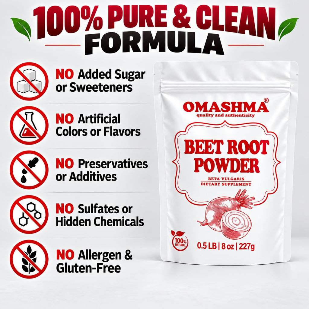 OMASHMA Beet Root Powder Nitric Oxide Support - 227g - image 6