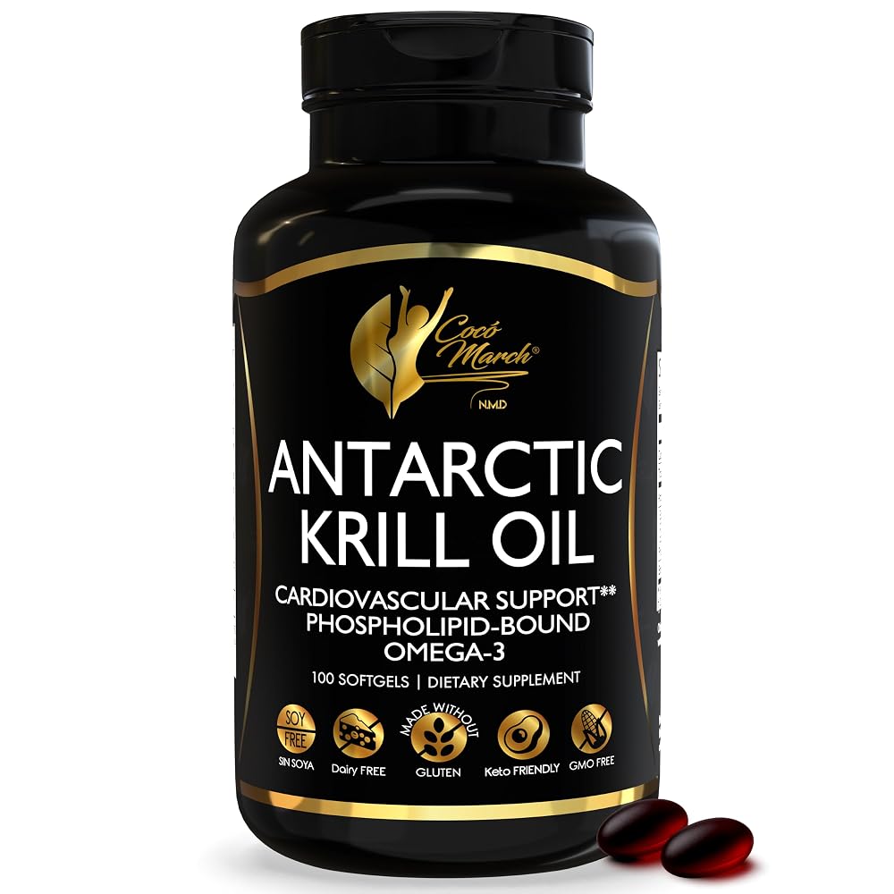 Cocó March N.M.D Pure Antarctic Krill Oil 1000mg - 100 Softgels