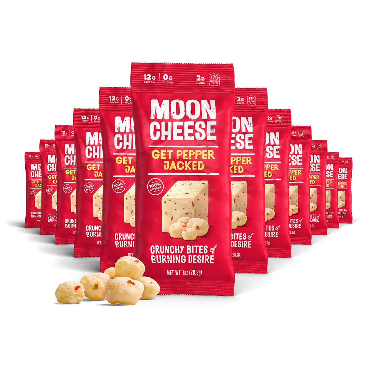 Moon Cheese Get Pepper Jacked Cheese Bites - 12 Pack