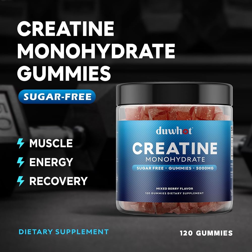 duwhot Creatine Monohydrate Gummies for Men - 120 Count - image 3