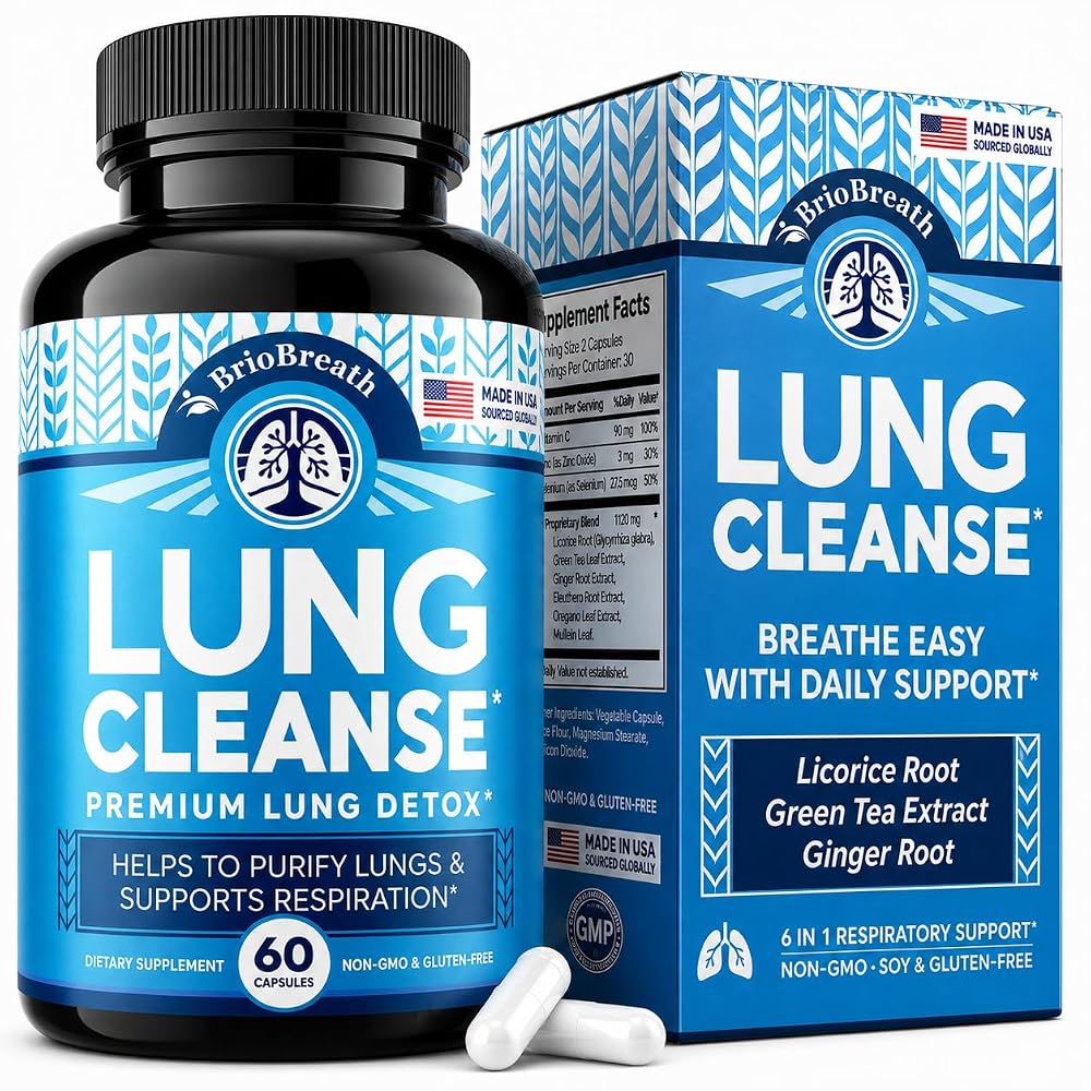 BRIOBREATH Lung Support Supplement - 60 Capsules