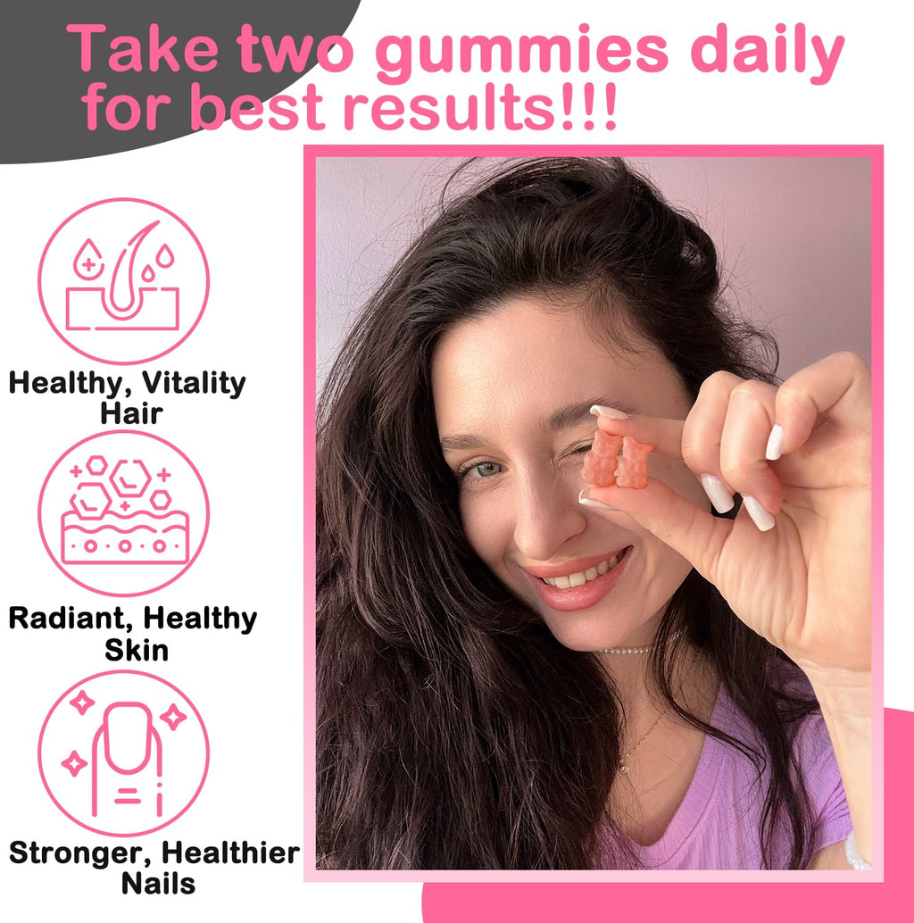 VEGEPOWER Biotin Gummies 10000mcg for Hair Growth - 60 Gummies - image 2
