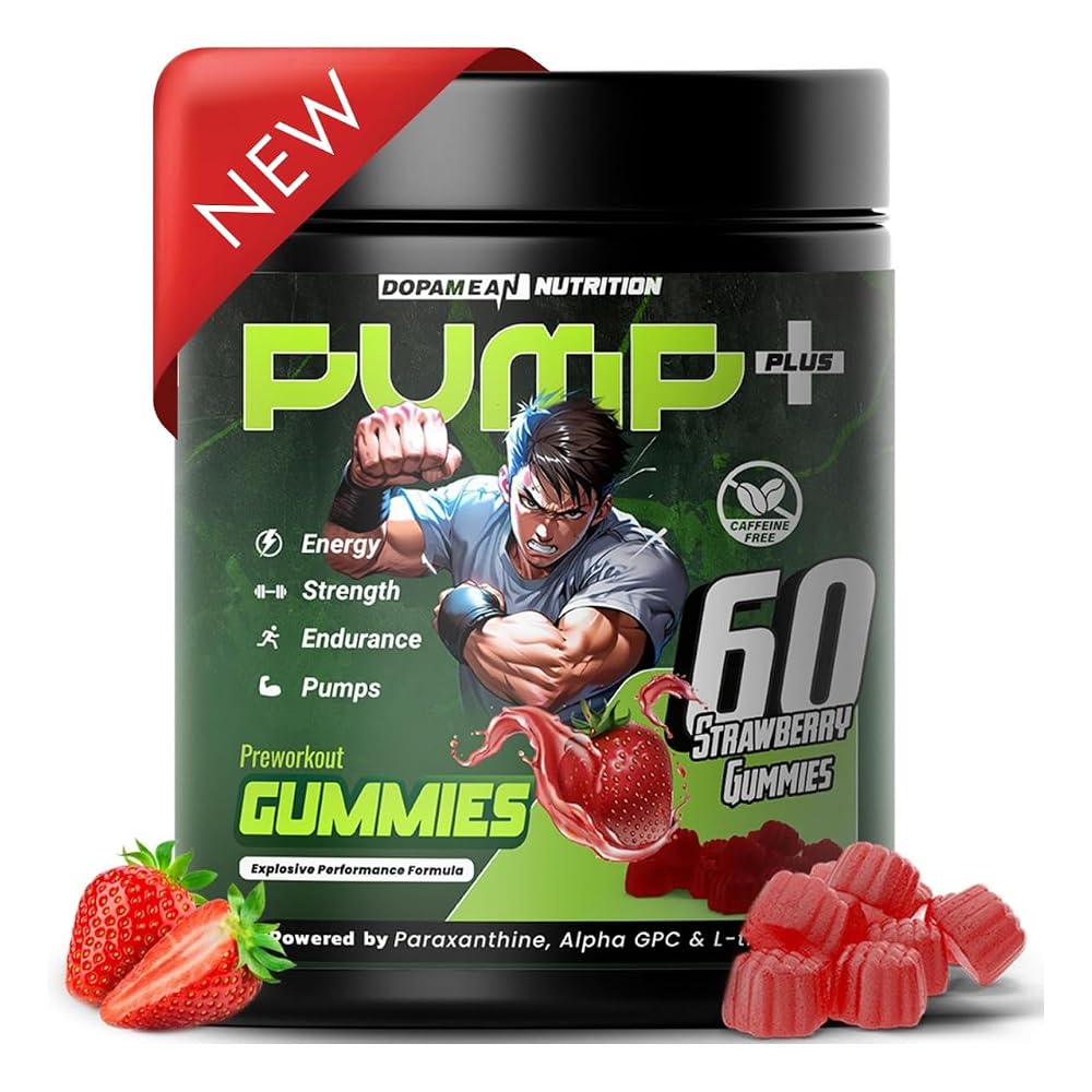 Dopamean Nutrition Pump Pre Workout Gummies Caffeine-Free - 60 Gummies