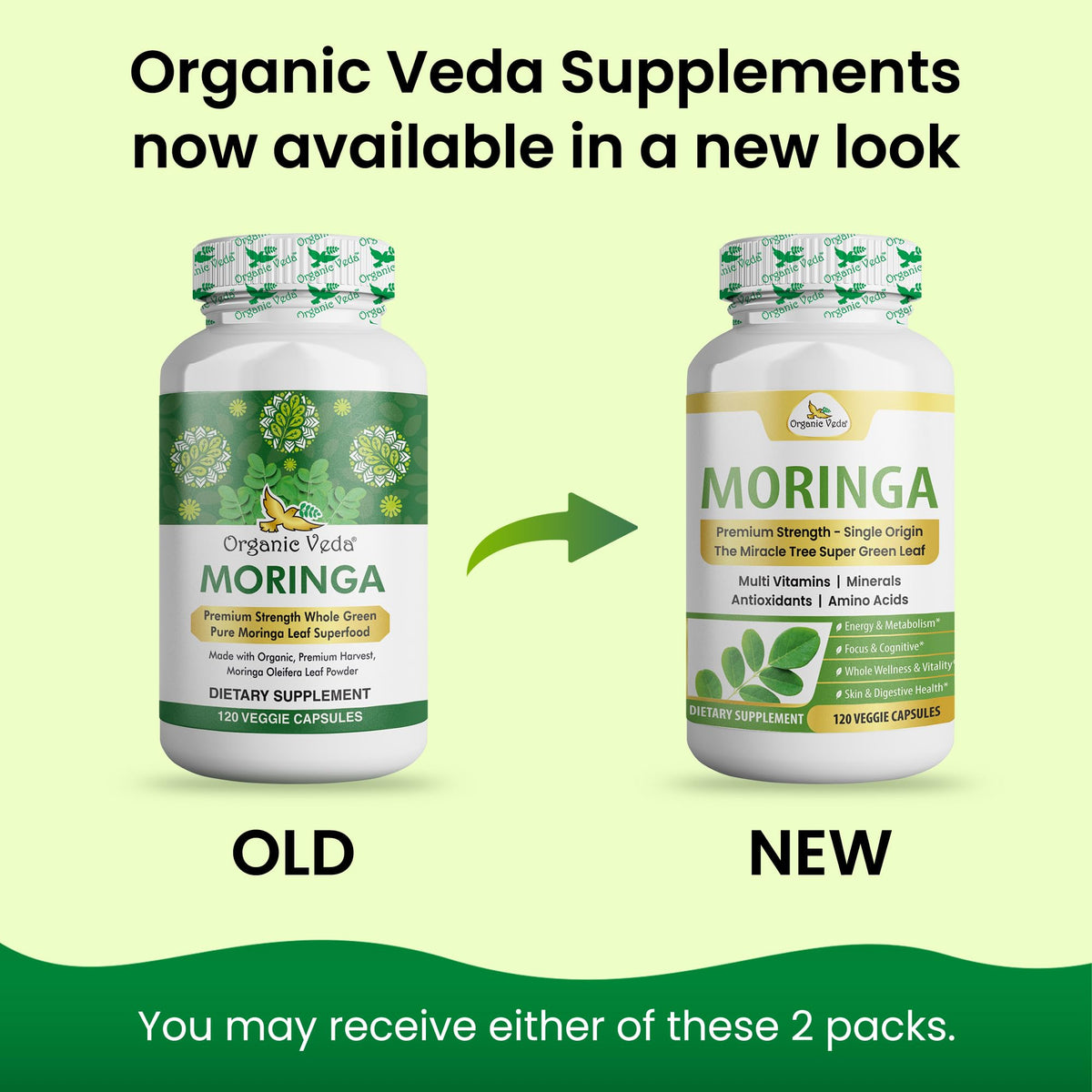 Organic Veda Moringa Capsule 1000mg - 120 Vegan Capsules - image 2