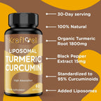 Kraftvoll Liposomal Turmeric Curcumin Supplement 2200 mg