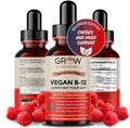 Grow Vitamin Vegan B12 Complex Liquid Sublingual Drops - 2 Fl Oz