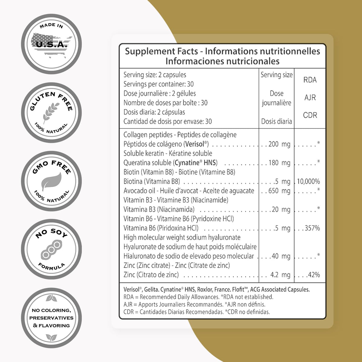 Supersmart Daily Beauty with Verisol Collagen Peptides - 60 Capsules - image 3