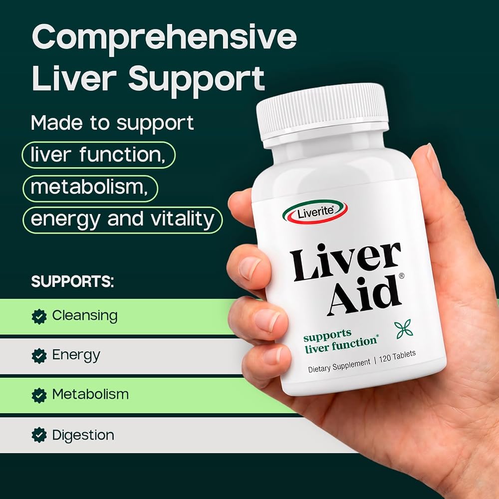 LIVERITE Liver Aid Supplement for Daily Liver Support - 240 Tablets - image 2