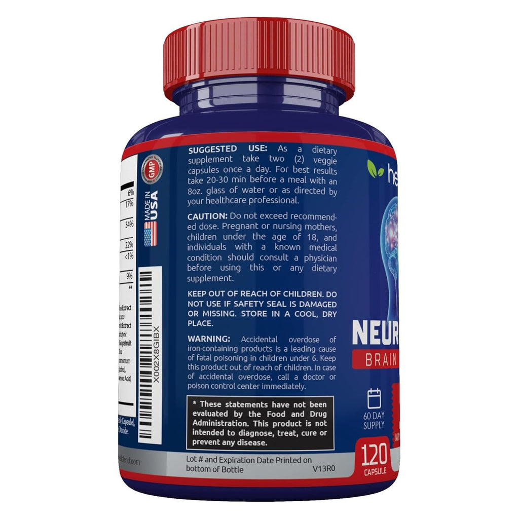 healblend Neuro Plus Brain & Focus Formula - Nootropic Brain Booster