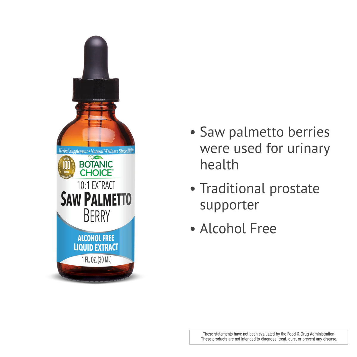 Botanic Choice Saw Palmetto Berry Liquid Extract Alcohol Free - 1 fl oz - image 3