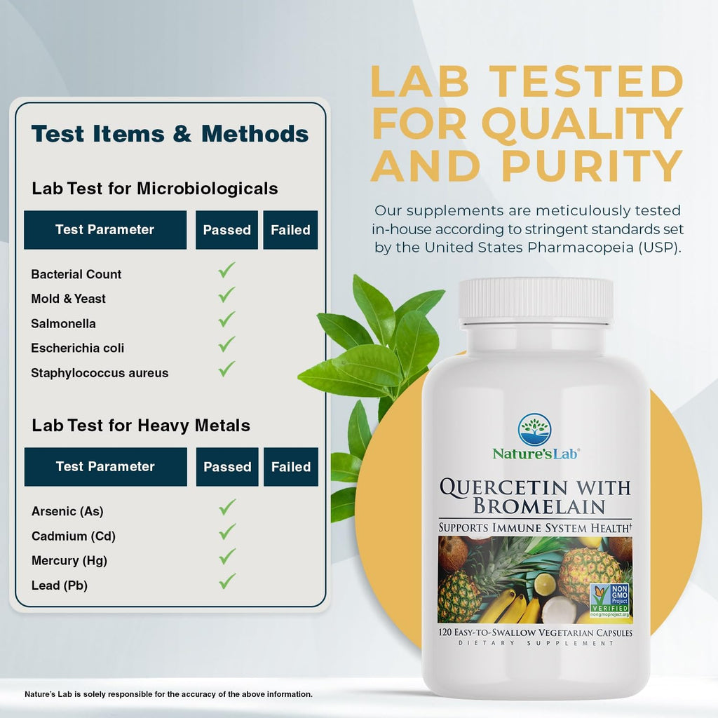 Nature's Lab Quercetin Bromelain - 120 Capsules - image 3