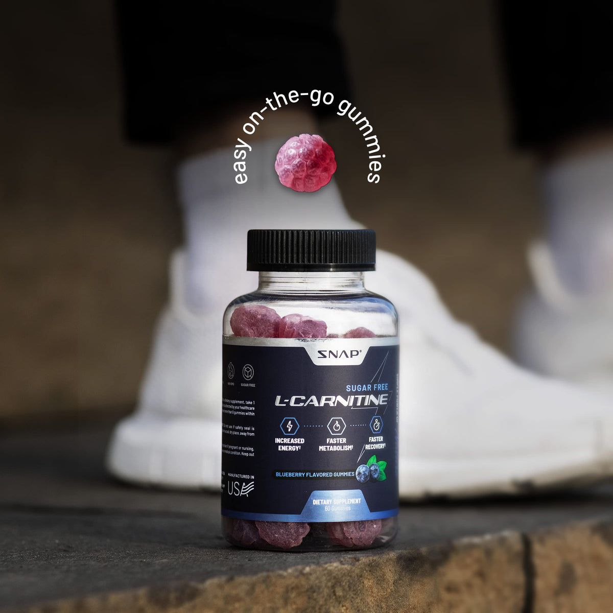 Snap Supplements L-Carnitine Tartrate 500mg - 60 Gummies - image 4