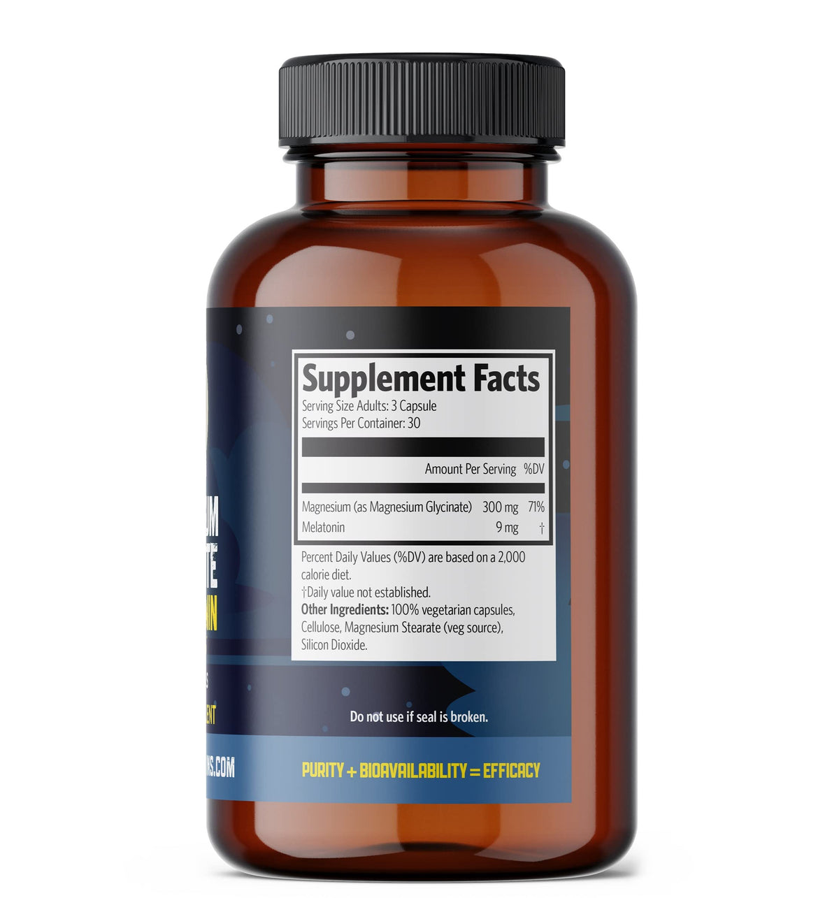 Pure Lab Vitamins Magnesium Glycinate with Melatonin 3 mg - image 3