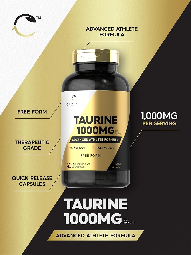Carlyle Taurine 1000mg - 400 Capsules - image 4