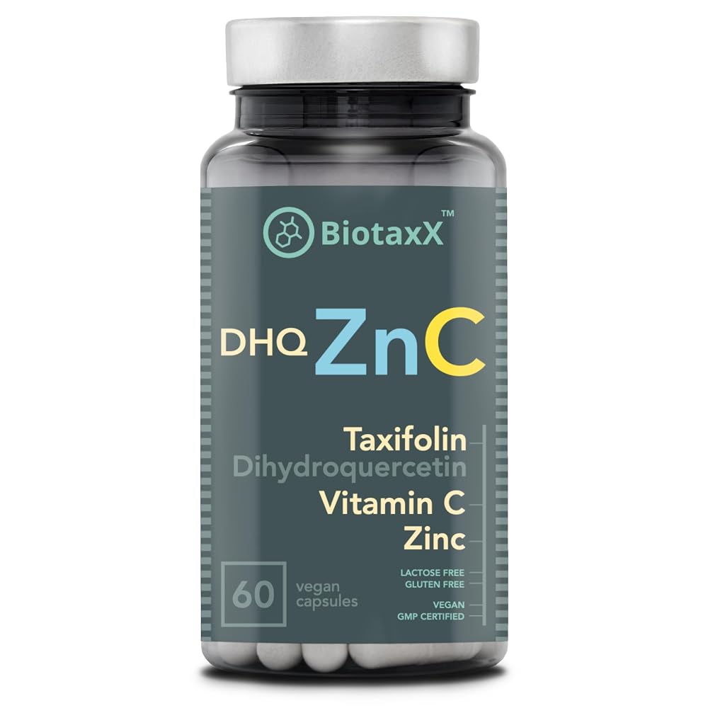 BiotaxX Taxifolin Dihydroquercetin Vitamin C Zinc - 60 Capsules