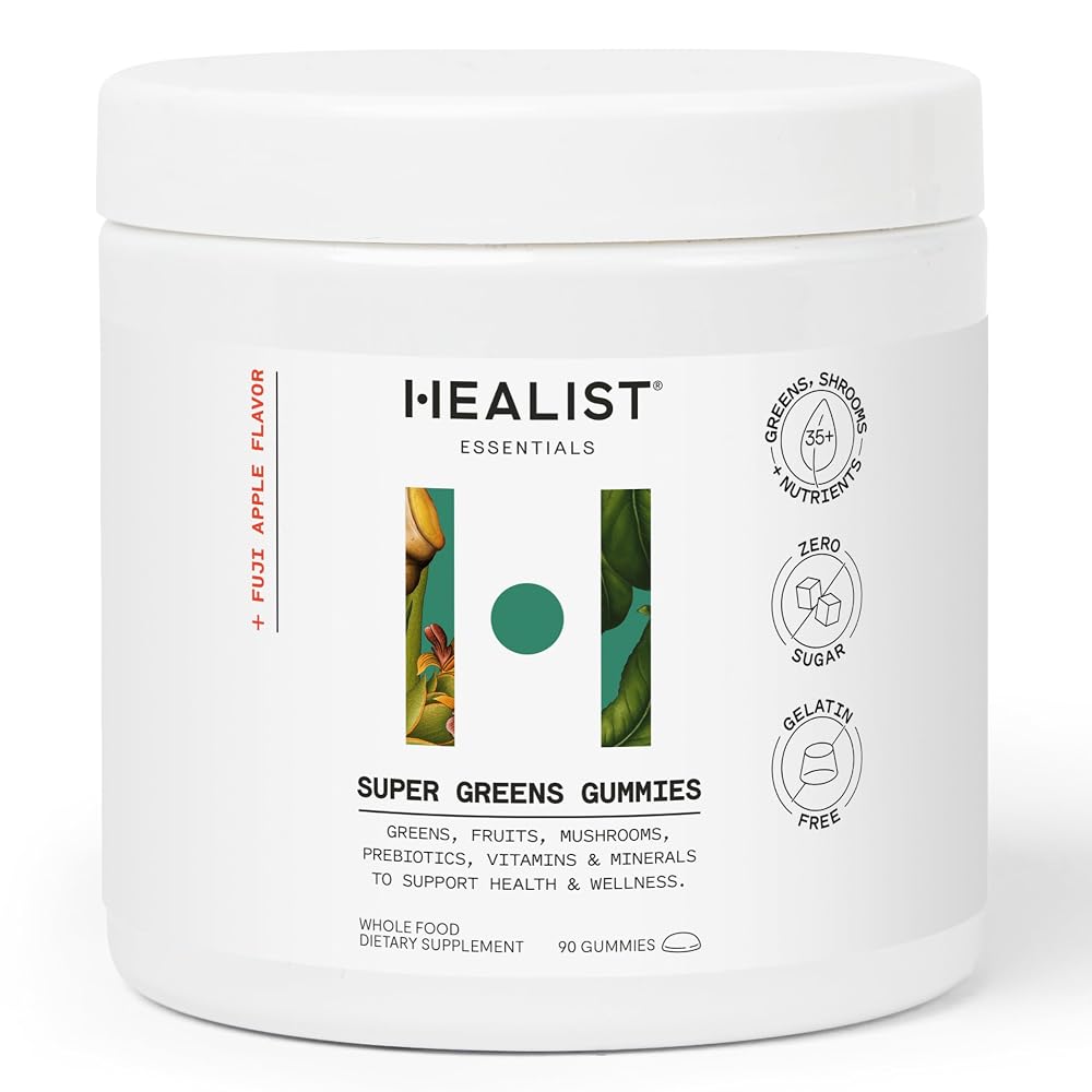 Healist Super Greens Gummies with 35 Organic Greens - 90 Gummies