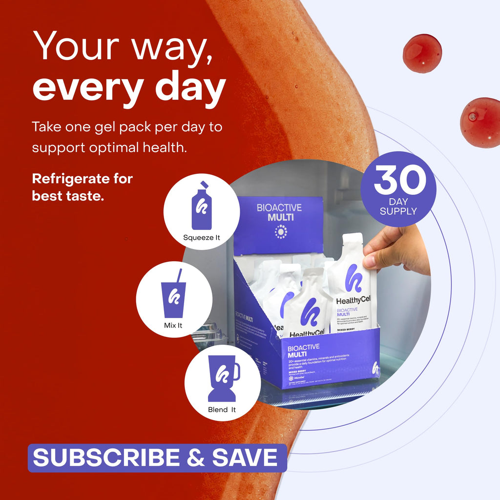 HealthyCell Bioactive Multi Daily Liquid Multivitamin - 30 Gel Packs - image 4