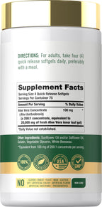 Carlyle Aloe Vera Softgel Capsules - 300 Count - image 2