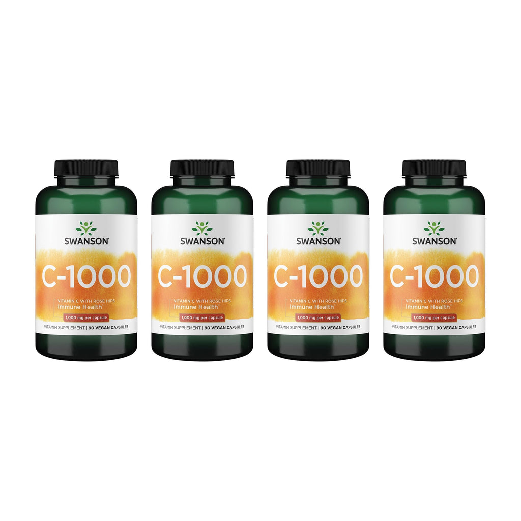 Swanson Vitamin C with Rose Hips 1000mg - 360 Capsules