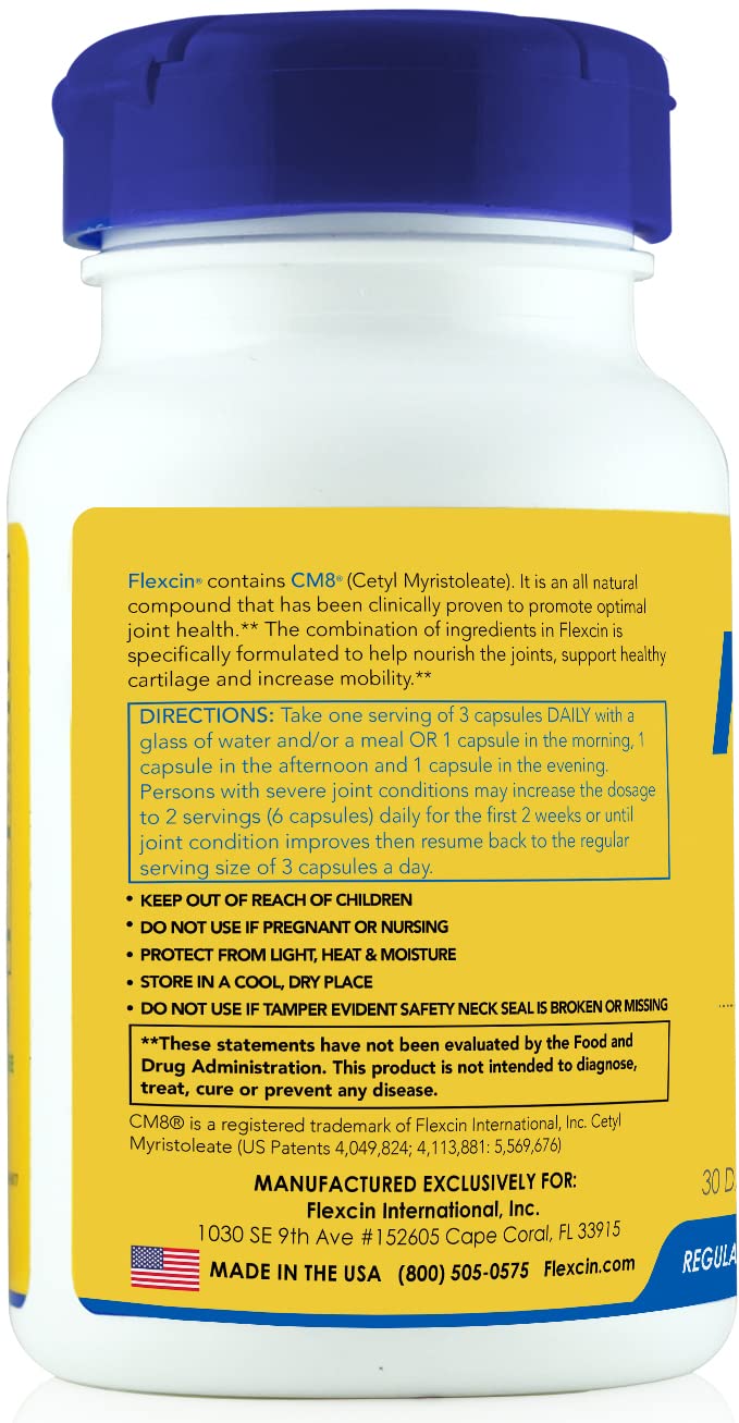 Flexcin Joint Health & Mobility Formula with CM8 - 270 Capsules - image 8