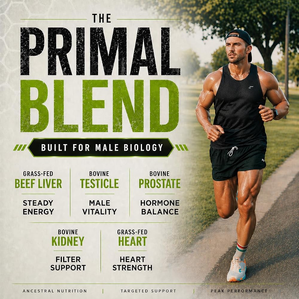 PRIMAL FURY Grass Fed Beef Organ Supplement for Men