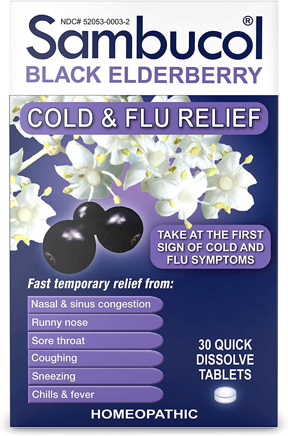 Sambucol Cold & Flu Relief - 30 Tablets