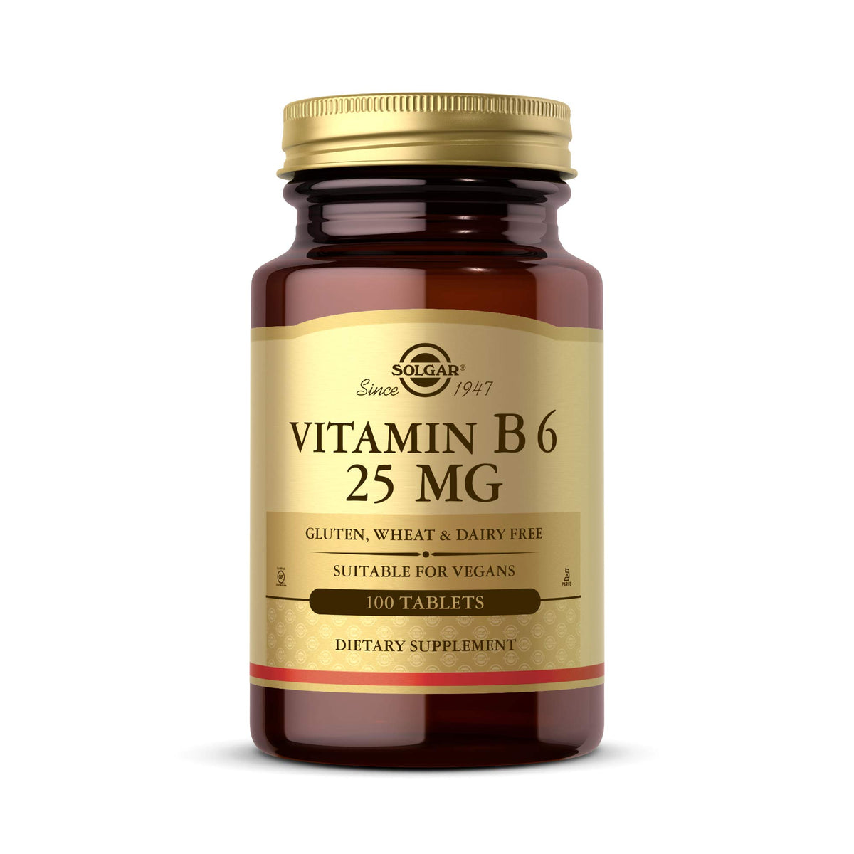 Solgar Vitamin B6 25 mg Supports Energy Metabolism - 100 Tablets