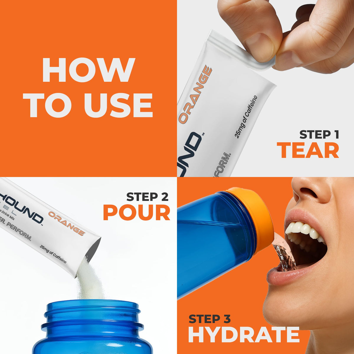 Foxhound Fuel Performance Drink Mix Energy & Hydration - 16 Stick Packs - image 6