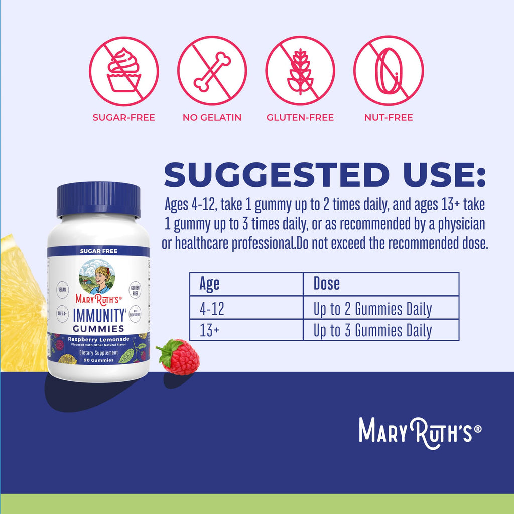 MARYRUTH'S Sugar Free Immunity Gummies