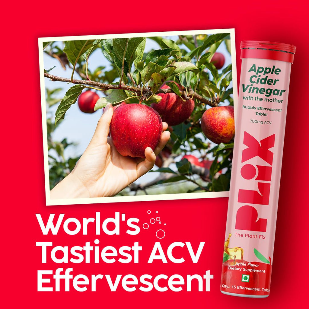 PLIX - THE PLANT FIX Apple Cider Vinegar Effervescent Tablets