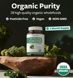 Healths Harmony USDA Organic Greens Powder Convenient Pills