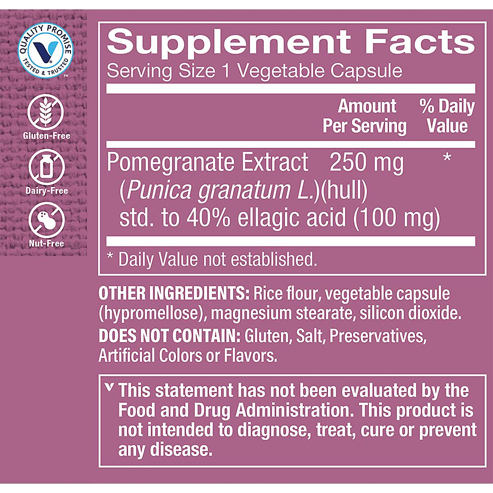 The Vitamin Shoppe Pomegranate Extract 250mg Antioxidant - image 2