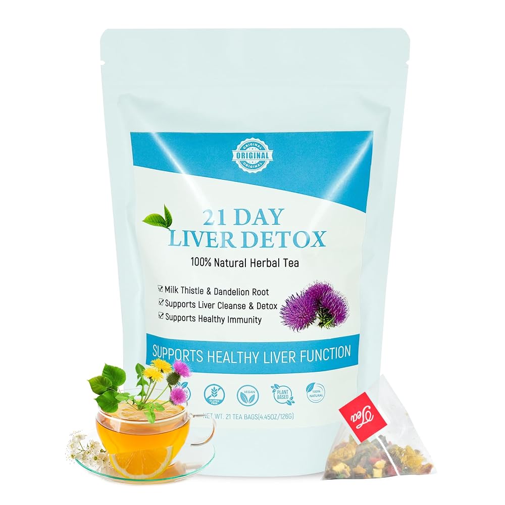 Laicuherb Milk Thistle Liver Detox Tea for Digestion and Immunity