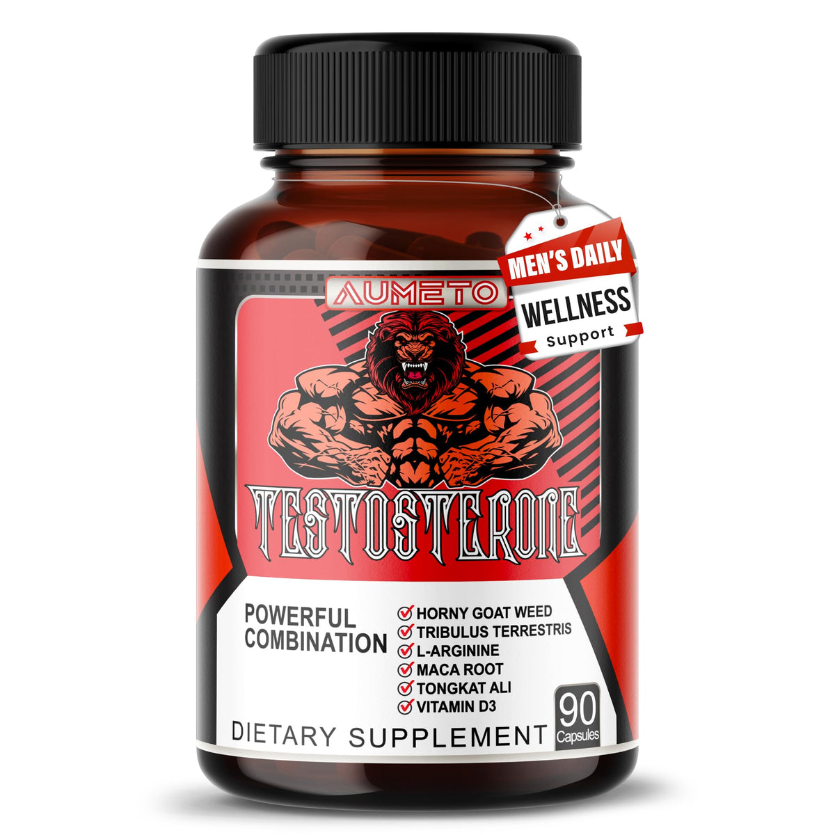 AUMETO Advanced Goat Weed 7-in-1 with Tribulus & L-Arginine - 90 Capsules