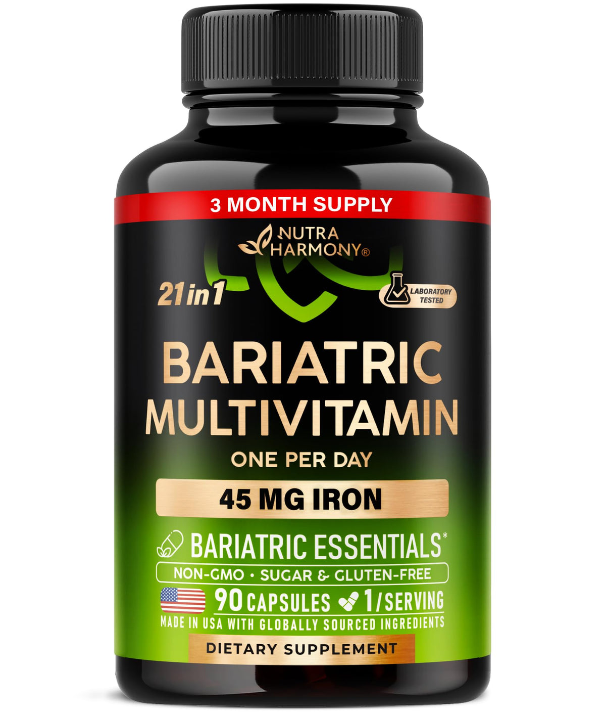 NUTRAHARMONY Bariatric Multivitamin with Iron 45mg - 90 Capsules